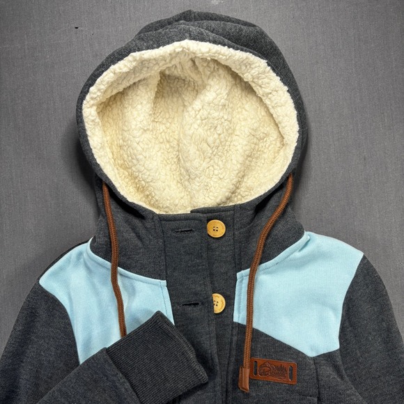 Picture Organic Clothing Tops - Picture Organic Clothing Sherpa Lined Hoodie‎ Jacket Women s Charcoal Blue
